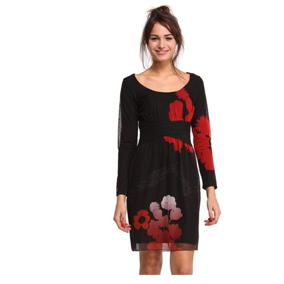 Desigual Lacroix Long Sleeve Suecia Floral Dress - Picture 2 of 8